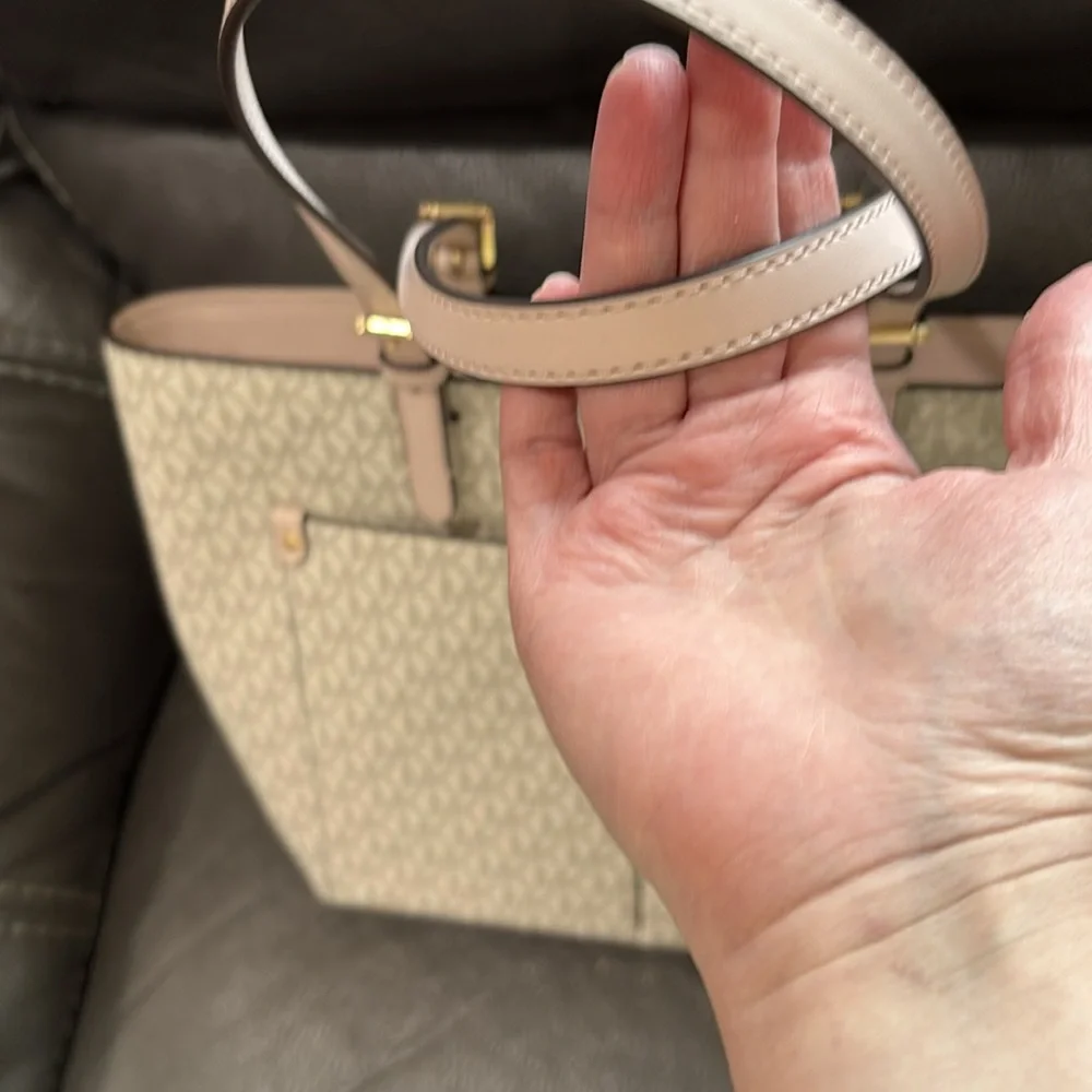 Michael kors signature multi blush medium double pocket tote